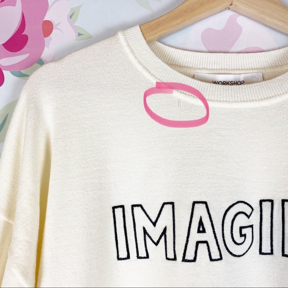 NEW Workshop Republic Clothing Imagine Embroidered Sweater L - Picture 8 of 9